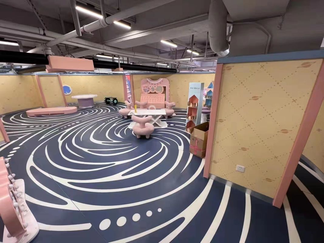 Kişiselleştirilmiş 3D Efekt Vinyl Zemin PVC 3D Tematik Parklar İçin Vinyl Zemin