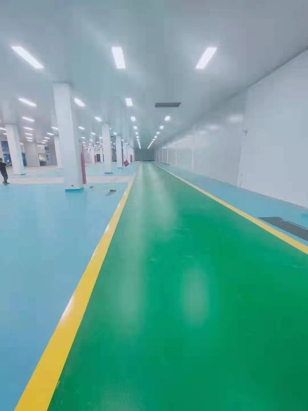 PVC Atölyesi Zemin Kaplama 1.4mm Atölyesi Vinil Zemin Mavi Yeşil