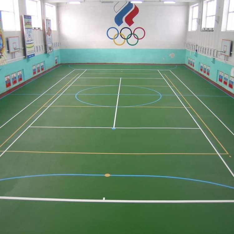 Kapalı Relle 6mm Kapalı Yeşil Sentetik Badminton Mahkemesi Yerleri Şok emici
