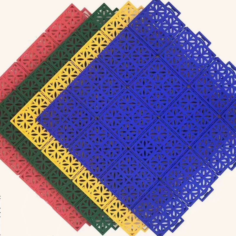Mavi PP Interlocking Spor Zemin 3,5 mm 4,5 mm 6 mm Dış Hava Sporları Interlocking Tile