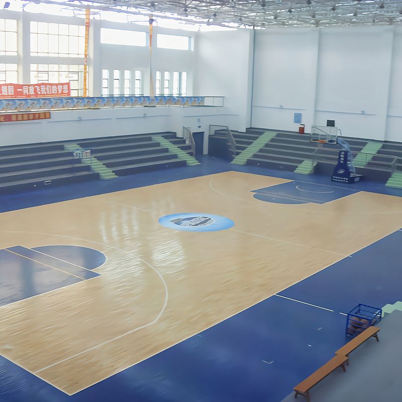 Basketbol sahası için yapıştırma PVC vinil rulo zemin performans ve güvenliği artırır