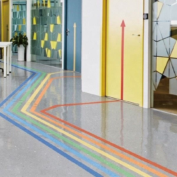Dryback Homogen Zemin 2mm Laboratuvar Vinyl Zemin Mavi Sarı Yeşil