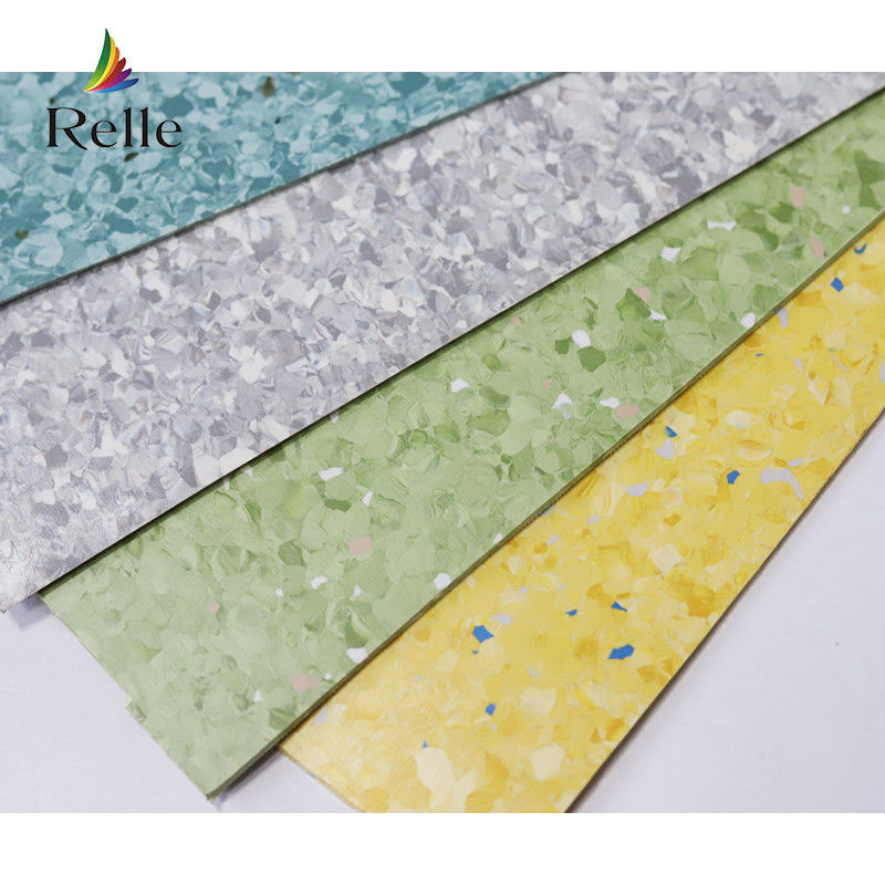 PUR Kaplama Relle Depo Lot Laboratuvar için çevre dostu PVC Hafif Beige Vinyl Antistik Zemin