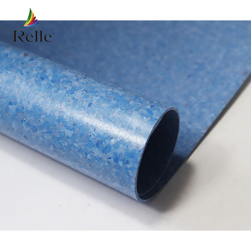 Relle Mahkemesi Tıbbi Dereceli Hastaneler için Homogen PVC Plastik Zemin Kuru Sırt
