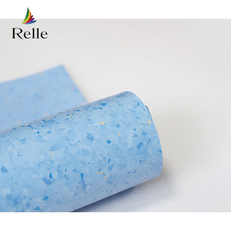 Relle Mahkemesi Tıbbi Dereceli Hastaneler için Homogen PVC Plastik Zemin Kuru Sırt