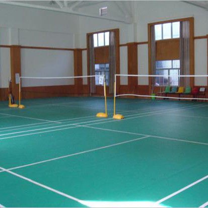 Yeşil Badminton Mahkemesi Spor Yer Fırçası Relle'de Rol Spor için sentetik PVC malzemesi