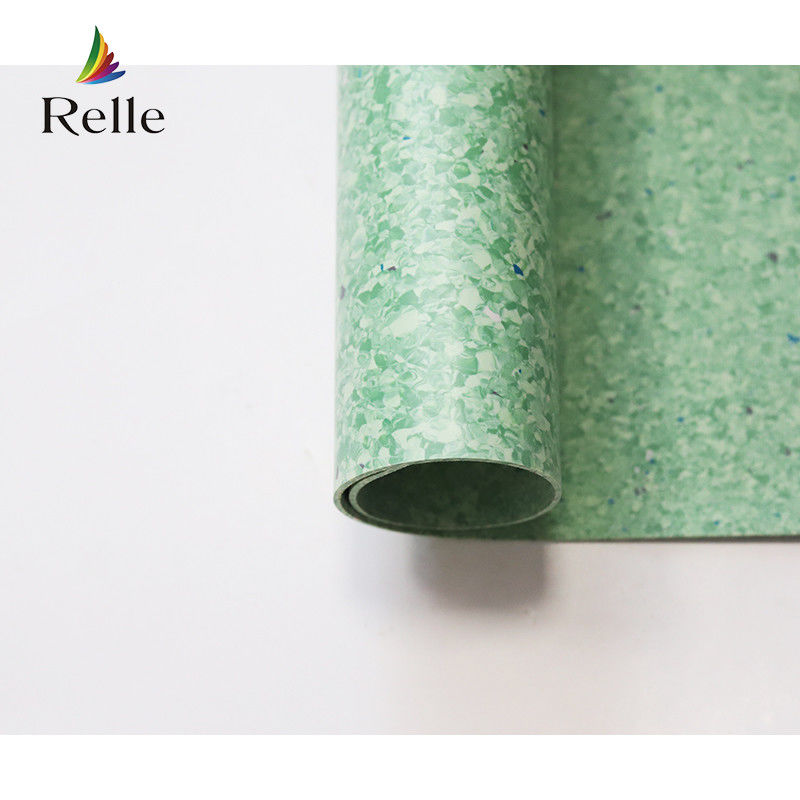 Süpermarket için yumuşak Relle 2mm esnek homojen yönlü rulo PVC vinil zemin