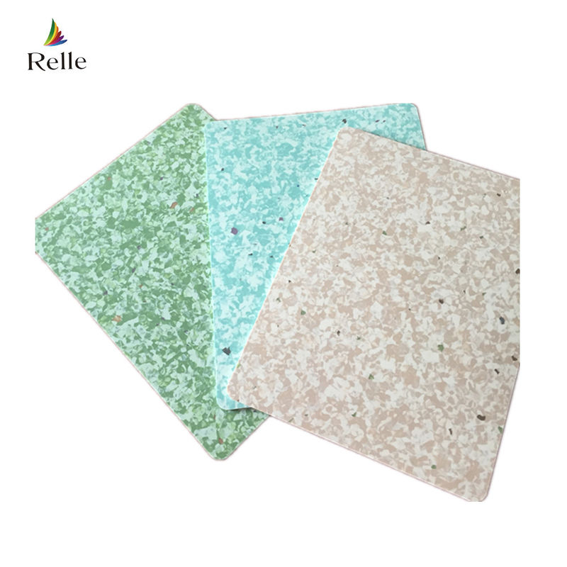 Plain Texture Vinyl Flooring Relle 3 mm Tıp Tesisleri için Homogen PVC Plakeler