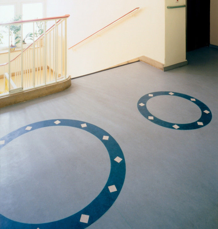 Plain Texture Vinyl Flooring Relle 3 mm Tıp Tesisleri için Homogen PVC Plakeler