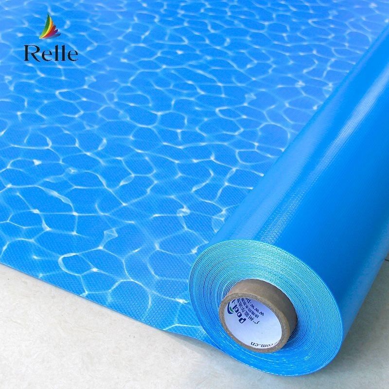 Su geçirmez Mavi Mozaik Havuz Liner 1.2mm 1.5mm Vinyl Linerler Yeraltı Havuzları İçin