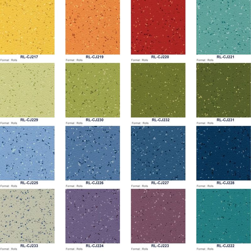 Antibakteriel Kauçuk Yer Yaprakları Relle Zemin 2mm-10mm Plain / Embossed doku