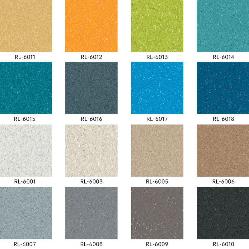 Ticari Sınıf Homojen Zemin Kaplaması Formaldehit İçermez Yüksek Trafik Alanları için Su Geçirmez