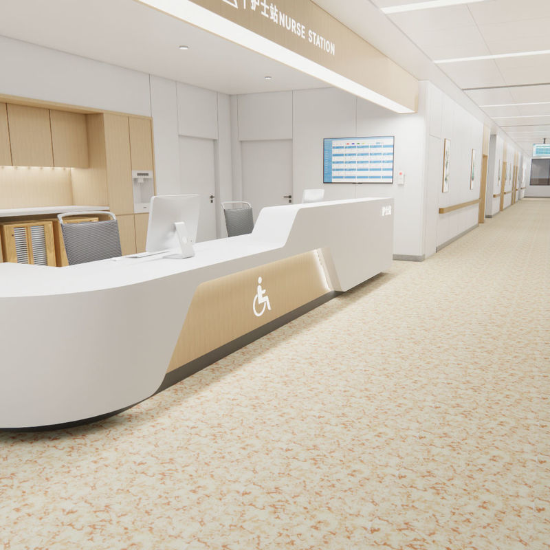 Yoğun Mekanlar İçin Kolay Temizlenebilir Heterojen Zemin Kaplaması Dayanıklı Leke Tutmaz Çok Katmanlı Yapı