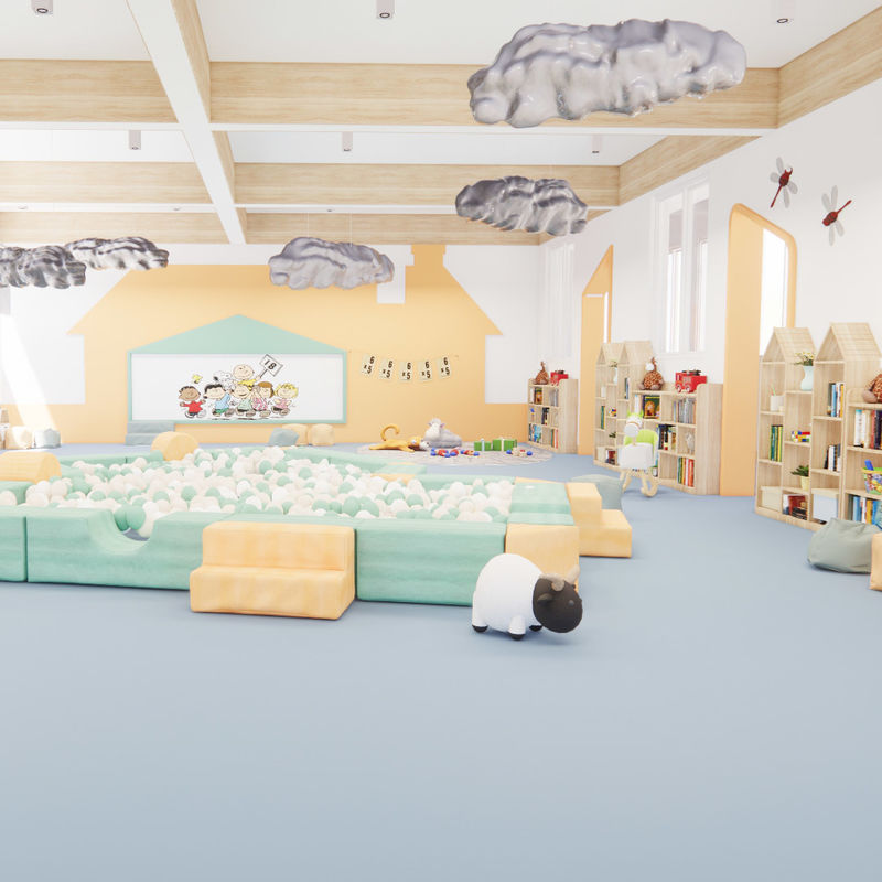 Heterogen Zemin PVC zemin Temizlik kolay Minimalist tasarımlı ticari alanlar için yüksek leke direnci