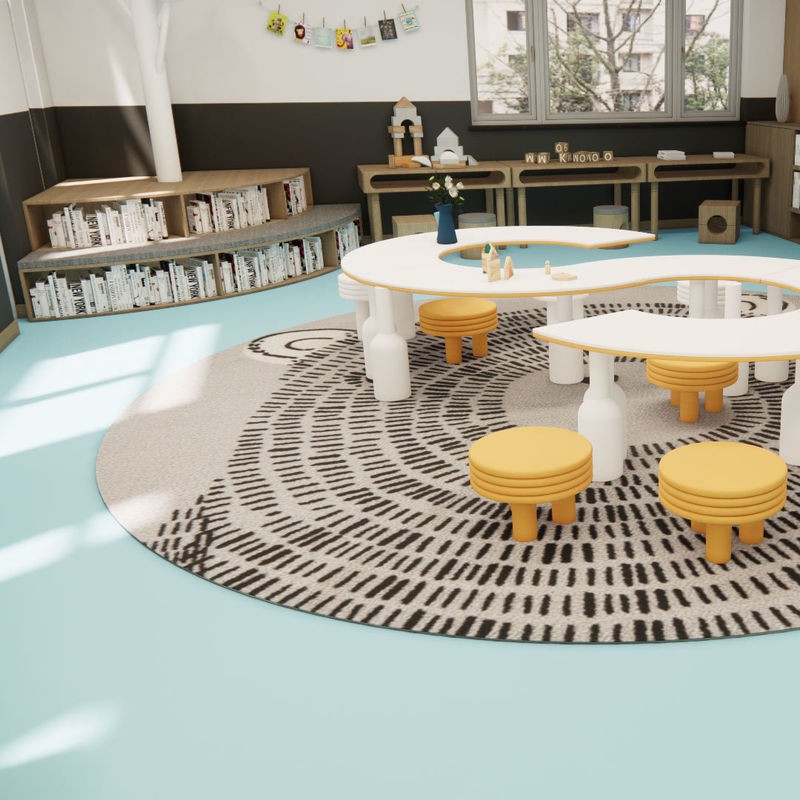 Yüksek Trafik Bölgeleri ve Yüksek Nemli Çevreler için Heterogen Zemin PVC Zemin