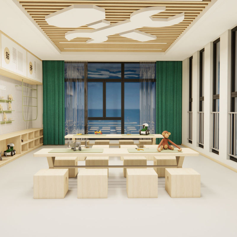 Yüksek Trafik Bölgeleri ve Yüksek Nemli Çevreler için Heterogen Zemin PVC Zemin