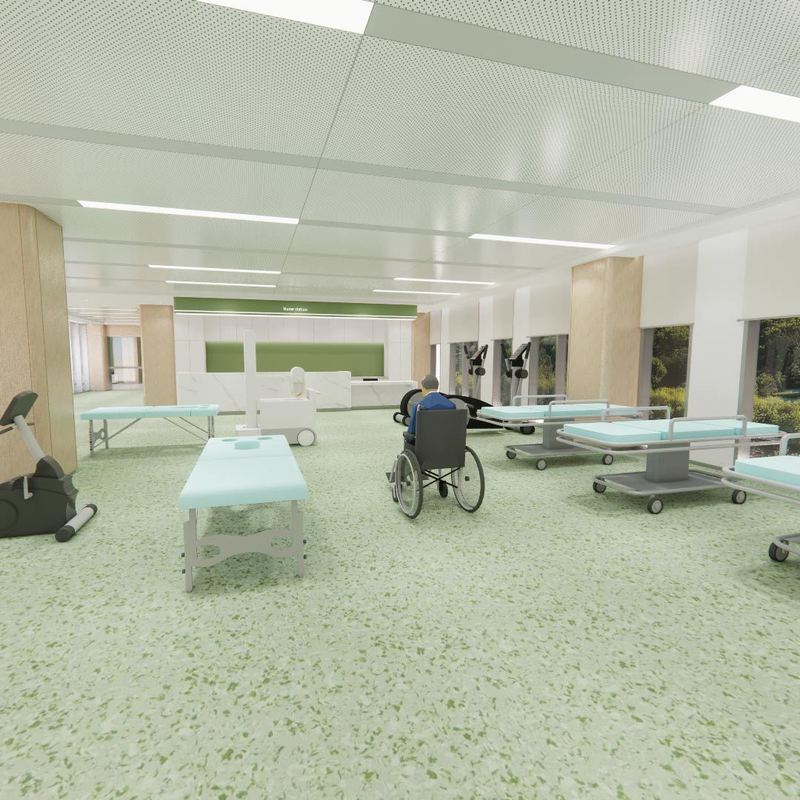 Lumina Health/Infinity Serisi: Bakım evleri için antimikrobiyal kolay temizlenir ticari zemin