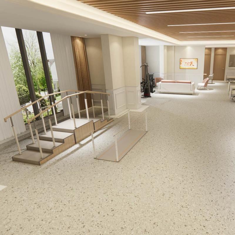 Huzurevleri için Kapsamlı Yaşlı Bakım Zemin Kaplaması – Tıbbi Sınıf Homojen Hijyenik Stil