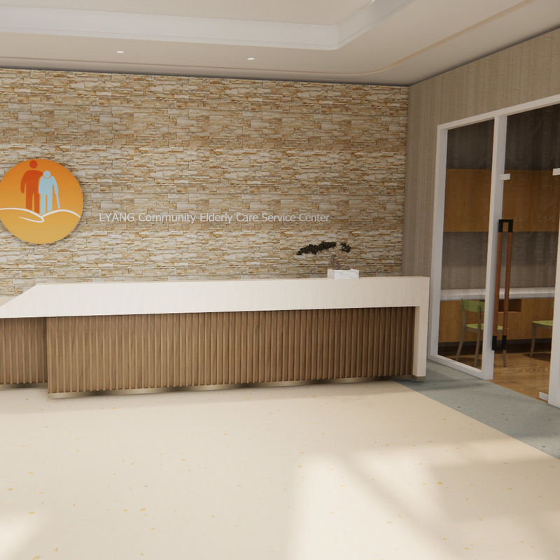 Huzurevleri için Rehabilitasyon-Bakım Özel Zemin Kaplaması – Tıbbi Sınıf Hijyenik Güvenli Stil