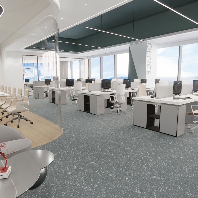 Relle Office R11 Grade Anti-Slip Carborundum Safety Flooring (Quiet Wear-Resistant)