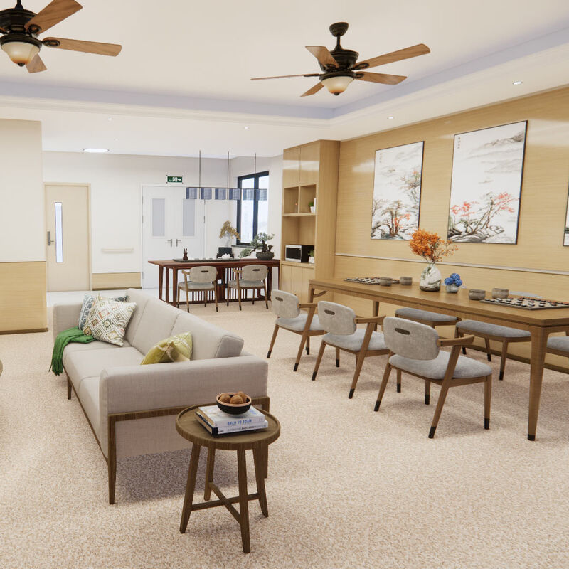 Yaşlı Bakım Evi Hasta Odaları için Çizilmeye Karşı Dayanıklı Yüzeye Sahip Darbeye Dayanıklı Homojen Zemin Kaplaması