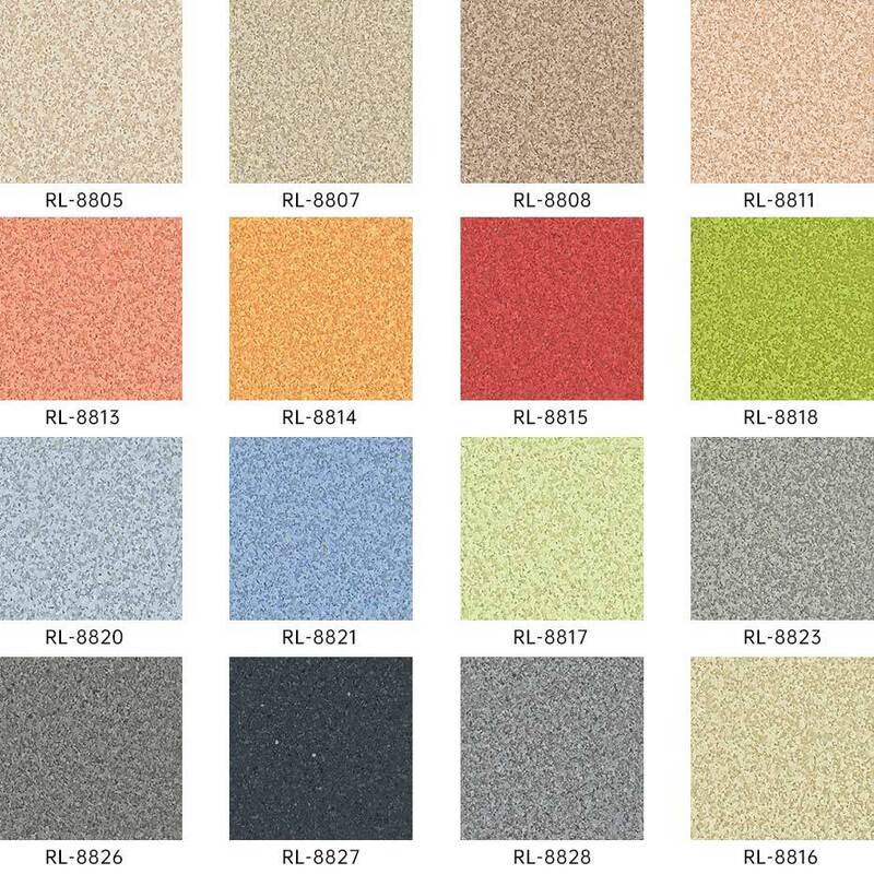 Yaşlı Bakım Evi Hasta Odaları için Çizilmeye Karşı Dayanıklı Yüzeye Sahip Darbeye Dayanıklı Homojen Zemin Kaplaması